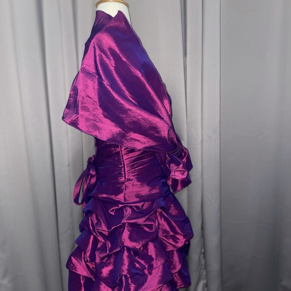 {Cinderella Divine} Corseted Magenta Formal Dress - Picture 8 of 11